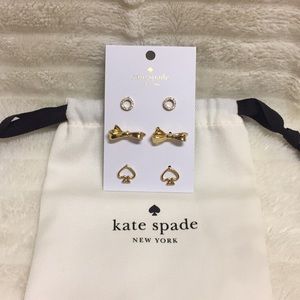 NWT Kate Spade set of 3 Earrings